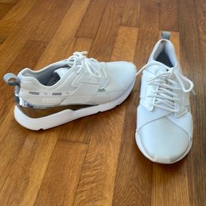 Womens white Puma sneakers